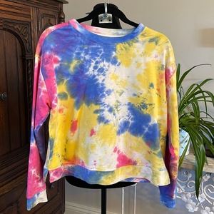 BB Dakota‎ Off Duty Tie Dye Crew Neck Cropped Sweatshirt